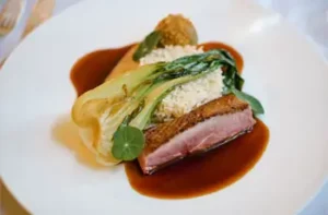 Pan fried duck at Berwick Lodge house in Bristol