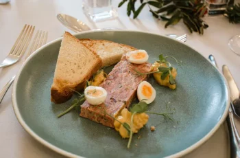 Pate and egg starter at Berwick Lodge